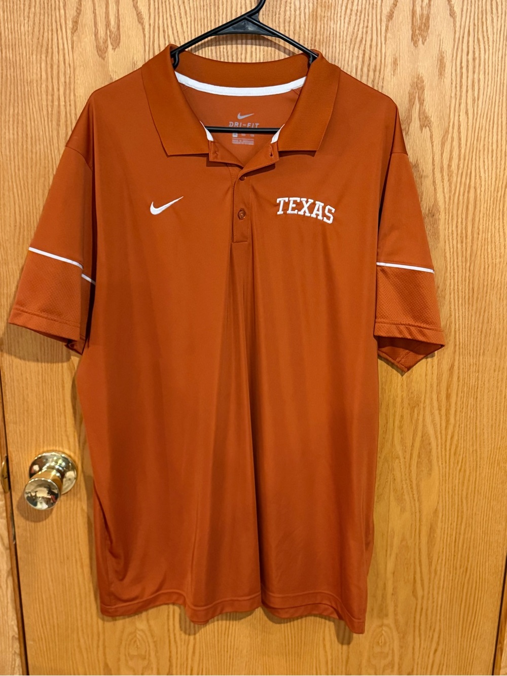 Nike Men's Polo Shirt - Texas Orange with White Accents